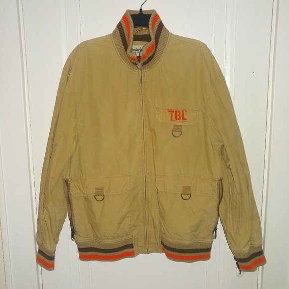 Timberland: Tan Relaxed Fit Standard Industrial Outdoors Jacket - Men's Size Med - Picture 1 of 16